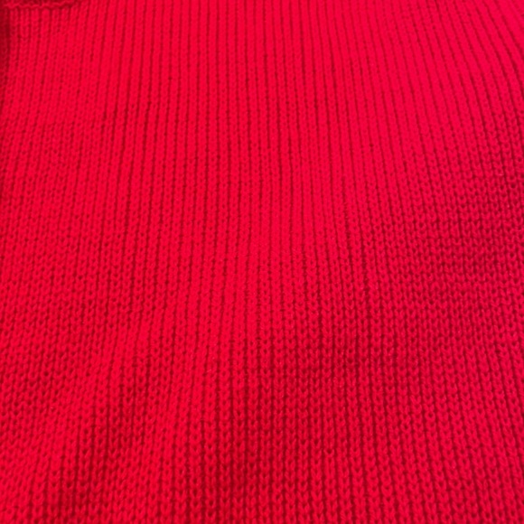 Vintage Tally-Ho women Red Valentines Day cardigan sweater size large 2 pockets - Picture 9 of 9